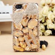 FREE SHIPPING Worldwide Apple iPhone 4S 4G Bling Rhinestone Crystals Bow Letter H Hard Case Cover for girls